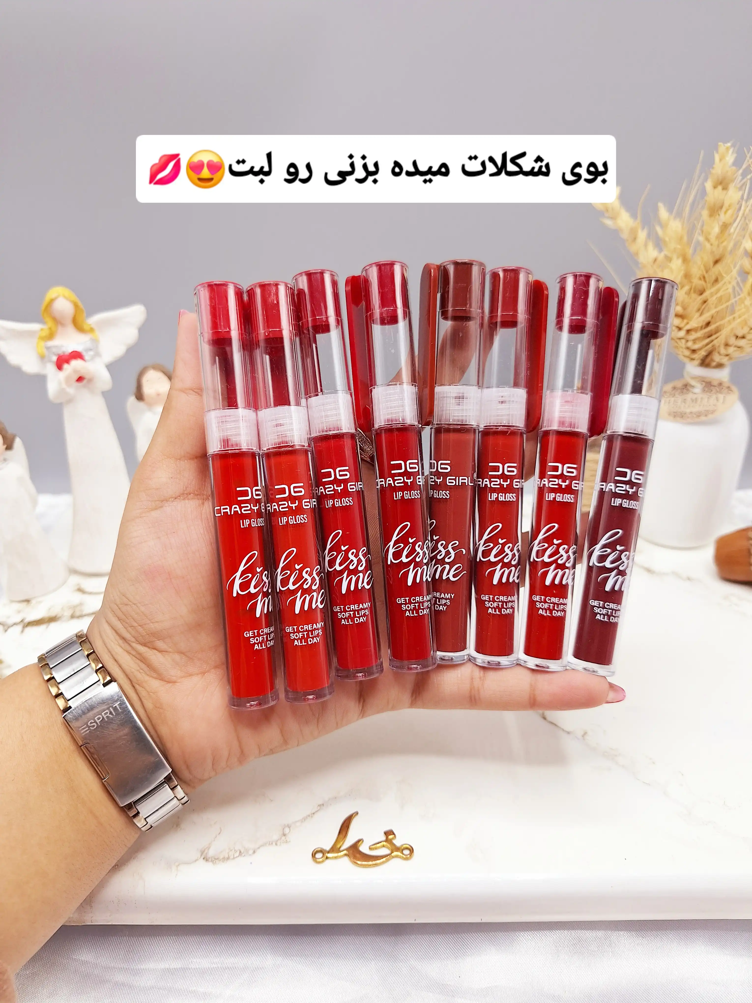 پک 8 تایی رژ مایع مدل خودکاری برند CRAZY GIRL کد CG_60