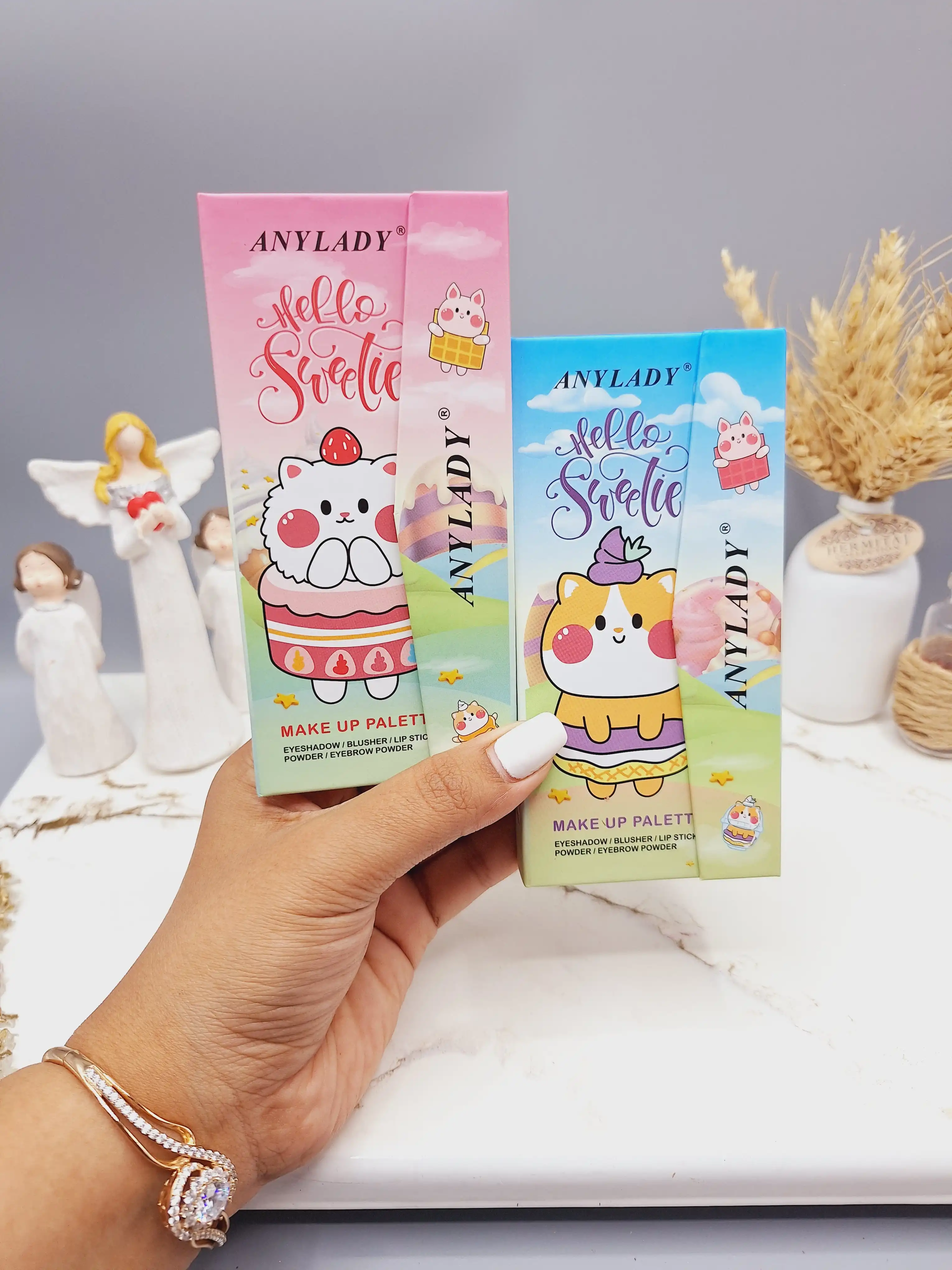 پالت سایه آنالیدی طرح گربه چاقالو  برند ANYLADY کد 8614HK