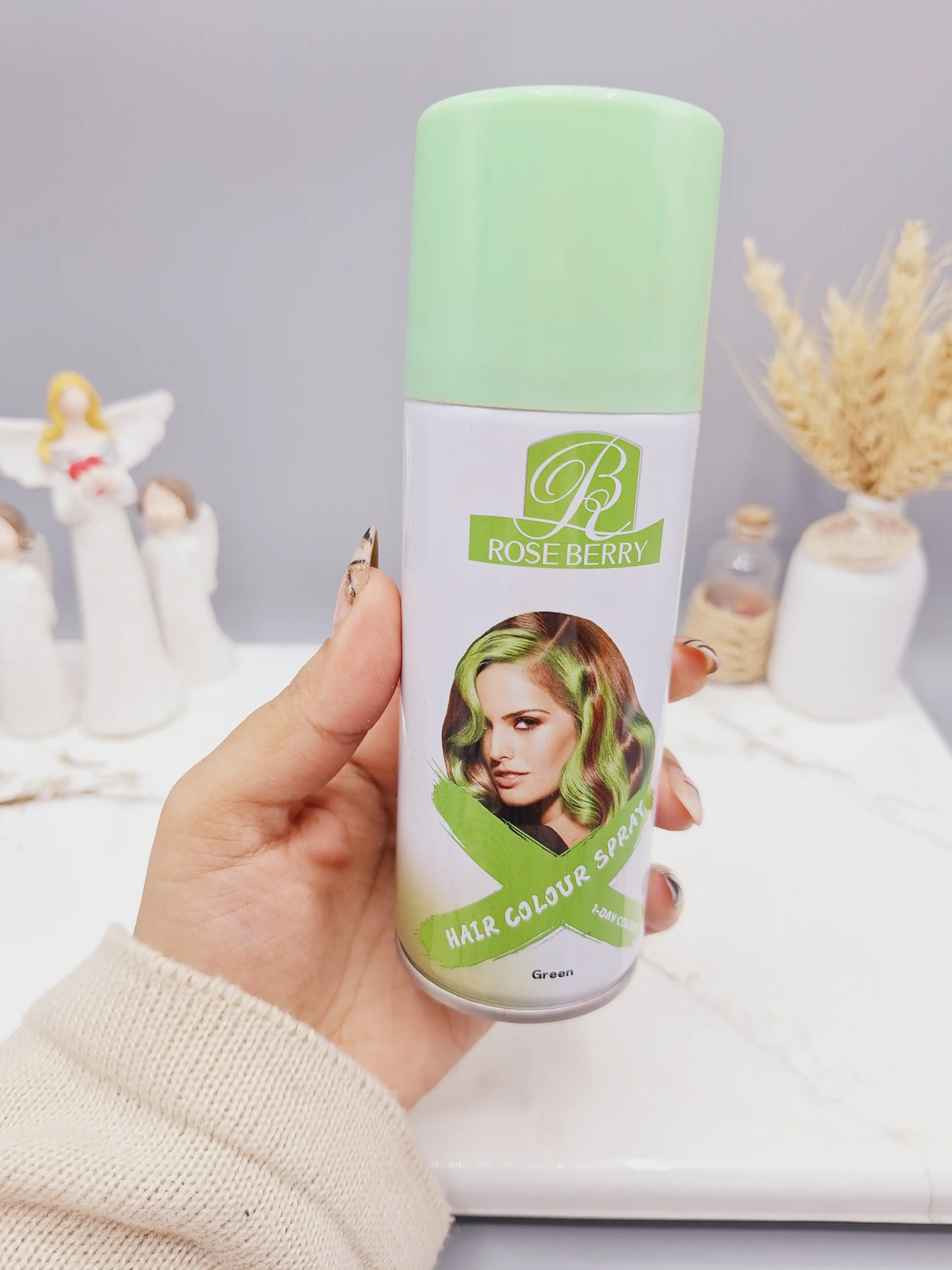اسپری رنگ مو سبز برند ROSE BERRY کد 1839
