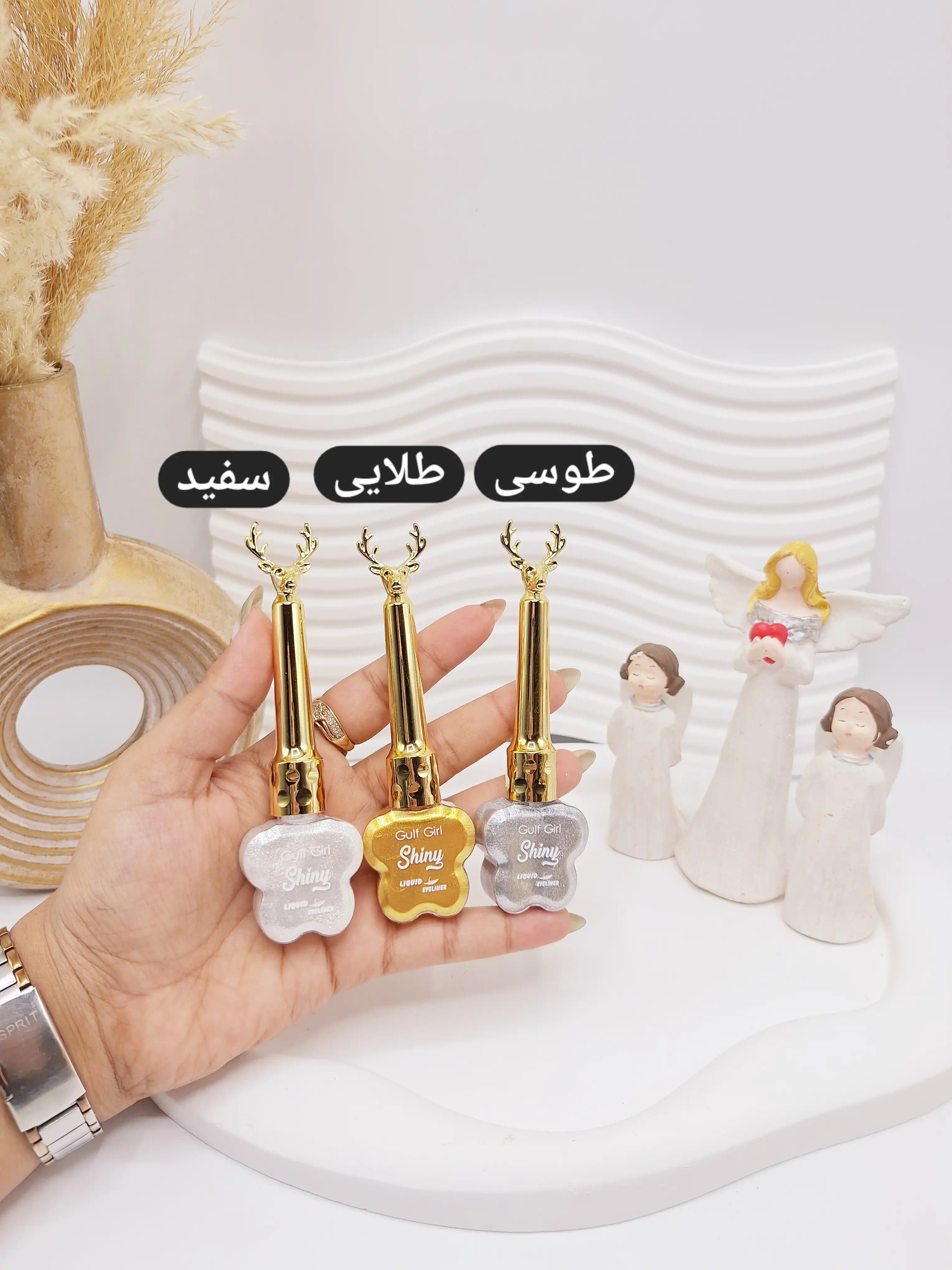 خط چشم رنگی شاین دار طرح گوزن برند Gulf Girl کد EG038